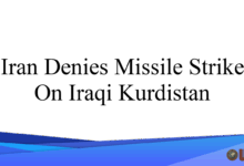 Iran Denies Missile Strike On Iraqi Kurdistan